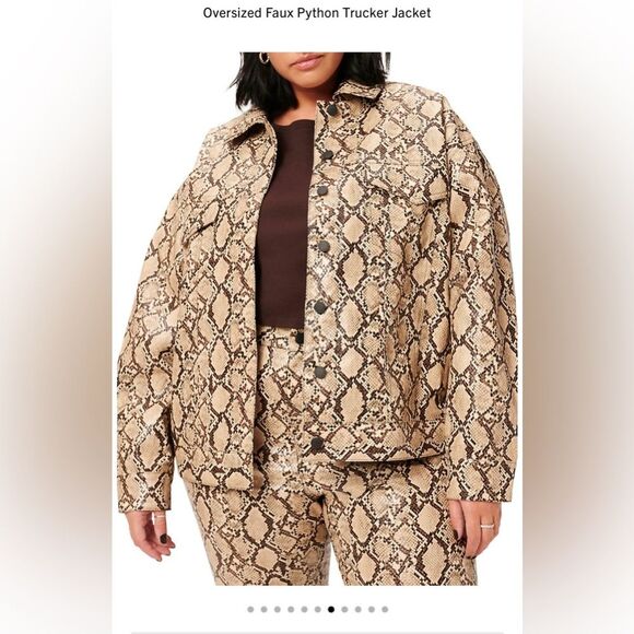 Good American Oversized snake print Jacket 6xl - Picture 1 of 5